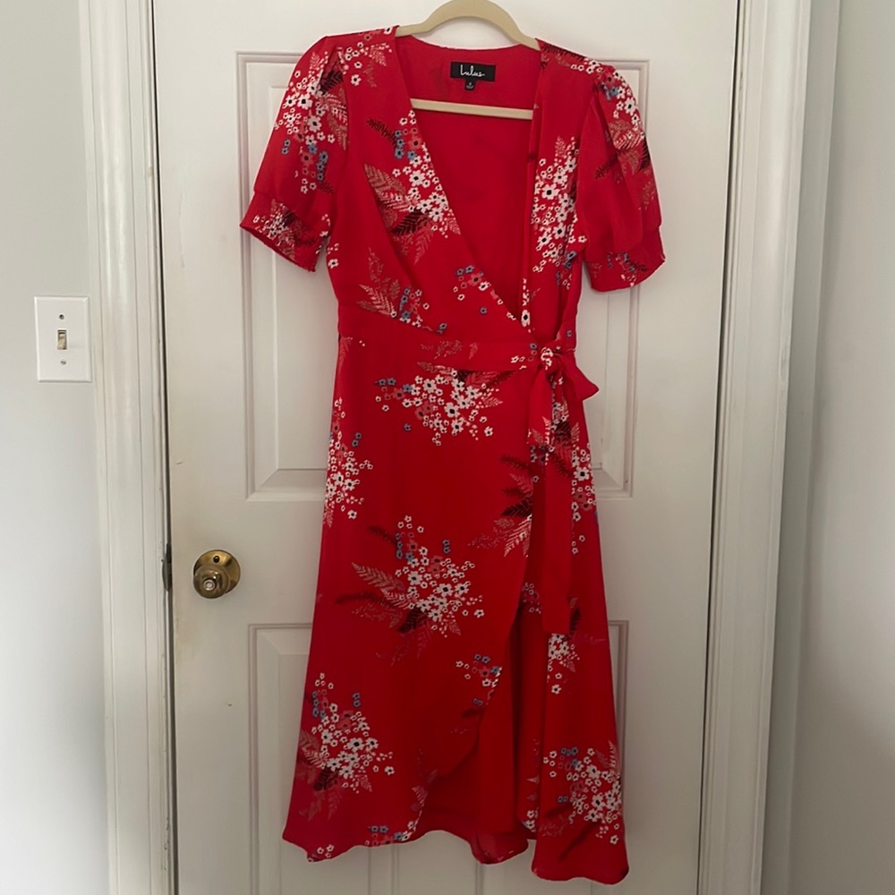 Lulus Floral Midi Dress Small
